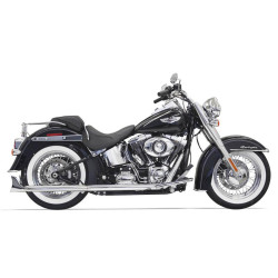 PartzBiz HD 1S46E-30 - Bassani Fishtail True Dual Exhaust Pipe Header Chrome 30” Harley Softail 07-17 PartzBiz HD 1S46E-30 - Bassani Fishtail True Dual Exhaust Pipe Header Chrome 30” Harley Softail 07-17