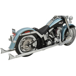 PartzBiz HD 1S66E-36 - Bassani Chrome 36” Baffle Fishtail True Dual Exhaust System Harley Softail 07-17 PartzBiz HD 1S66E-36 - Bassani Chrome 36” Baffle Fishtail True Dual Exhaust System Harley Softail 07-17