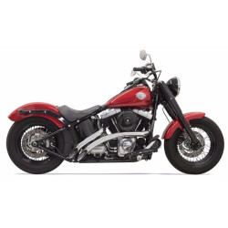 PartzBiz HD 1SD1F - Bassani Chrome Radial Sweepers Exhaust Pipes w/ Heat Shields Harley Softail Dyna PartzBiz HD 1SD1F - Bassani Chrome Radial Sweepers Exhaust Pipes w/ Heat Shields Harley Softail Dyna