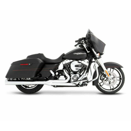 PartzBiz HD: 3482101-Rinehart Chrome 2-into-1 Pipe & Tip Header 1998-2008 Harley Touring Exhaust PartzBiz HD: 3482101-Rinehart Chrome 2-into-1 Pipe & Tip Header 1998-2008 Harley Touring Exhaust