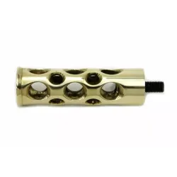 PartzBiz HD 21-0288 - Brass Swiss Cheese Hole Shot Toe Shift Shifter Foot Peg Harley Chopper & Bobber PartzBiz HD 21-0288 - Brass Swiss Cheese Hole Shot Toe Shift Shifter Foot Peg Harley Chopper & Bobber
