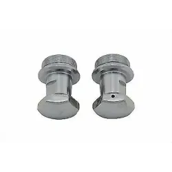 PartzBiz HD 24-0140 - V-Twin Upper Lower 41mm Fork Tube Plug Pair Set Polished Harley Touring 49-79 PartzBiz HD 24-0140 - V-Twin Upper Lower 41mm Fork Tube Plug Pair Set Polished Harley Touring 49-79