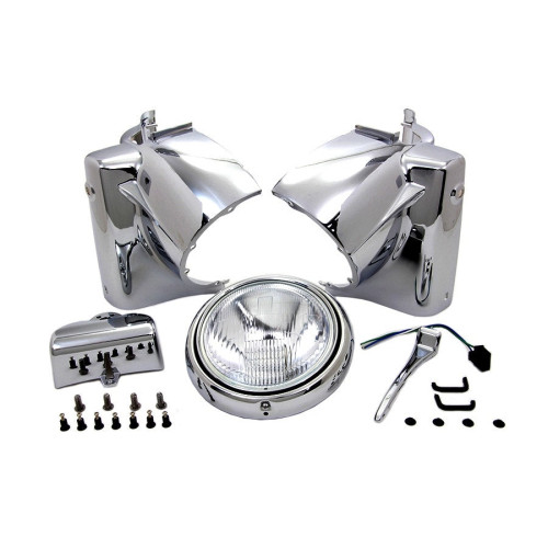 PartzBiz HD: 3445068-Chrome 7” Headlight Headlamp Cowl Nacelle Assembly 86-2013 Harley Road King FLHR PartzBiz HD: 3445068-Chrome 7” Headlight Headlamp Cowl Nacelle Assembly 86-2013 Harley Road King FLHR