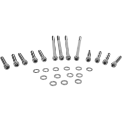 PartzBiz HD 2401-0568 - Drag Primary Cover Socket Bolt Kit Black Knurled Harley Softail Dyna 07-17 PartzBiz HD 2401-0568 - Drag Primary Cover Socket Bolt Kit Black Knurled Harley Softail Dyna 07-17