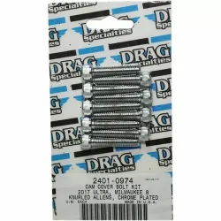 PartzBiz HD 2401-0975 - Drag M-Eight M8 Camshaft Cover Socket Bolt Kit Chrome Smooth Harley 2017+ FL FX PartzBiz HD 2401-0975 - Drag M-Eight M8 Camshaft Cover Socket Bolt Kit Chrome Smooth Harley 2017+ FL FX