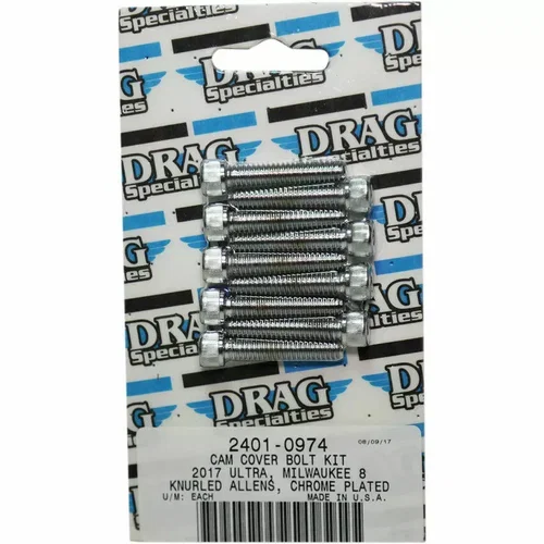 PartzBiz HD: 3487731-Drag M-Eight M8 Camshaft Cover Socket Bolt Kit Chrome Smooth Harley 2017+ FL FX PartzBiz HD: 3487731-Drag M-Eight M8 Camshaft Cover Socket Bolt Kit Chrome Smooth Harley 2017+ FL FX