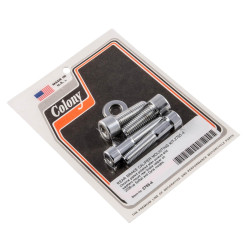 PartzBiz HD 2755-4 - Chrome Allen Head Mounting Kit Rear Brake Caliper 2008+ Harley Softail Dyna