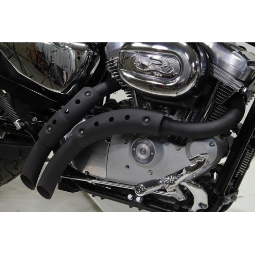 PartzBiz HD: 3445119-Black 2” Magnum Drag Exhaust Pipe Set w/ Heatshields 2004-2013 Harley Sportster PartzBiz HD: 3445119-Black 2” Magnum Drag Exhaust Pipe Set w/ Heatshields 2004-2013 Harley Sportster