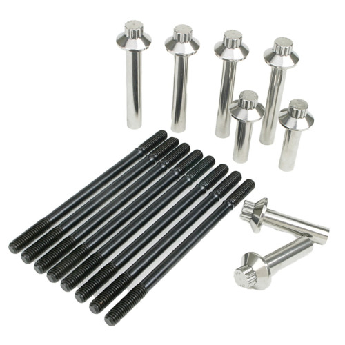 PartzBiz HD: 3487133-Feuling 12 Point Cylinder Stud Head Bolt Kit Chrome Black Harley Twin Cam 99-17 PartzBiz HD: 3487133-Feuling 12 Point Cylinder Stud Head Bolt Kit Chrome Black Harley Twin Cam 99-17