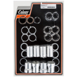 PartzBiz HD 3066-36 - Colony USA Valve Cover Set Kit Cadmium 1939-1948 Harley U UL ULH Knucklehead