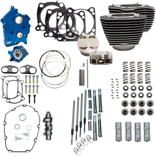 PartzBiz HD: 3482656-S&S 114” 128” Oil Cooled Power Package Chain Drive Black Chrome Harley M8 17+ PartzBiz HD: 3482656-S&S 114” 128” Oil Cooled Power Package Chain Drive Black Chrome Harley M8 17+