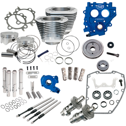 PartzBiz HD: 3465387-S&S 88‚” ถึง 100” Silver Power Package Gear Drive 585GE Cam Harley Twin Cam 99-06 PartzBiz HD: 3465387-S&S 88‚” ถึง 100” Silver Power Package Gear Drive 585GE Cam Harley Twin Cam 99-06