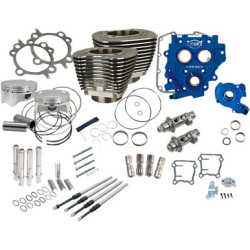 PartzBiz HD 330-0668 - S&S 110” Power Package Black Chain Drive 585CE Cam Engine Harley Twin Cam 07-17