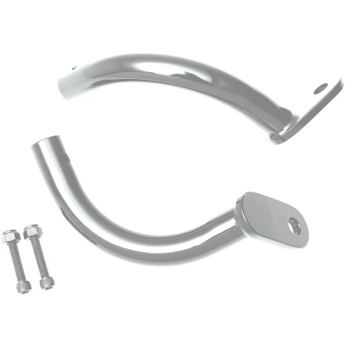 PartzBiz HD: 3448564-Chrome Rick Doss Saddlebag Guard Eliminator Support Bracket Harley Electra 97-08