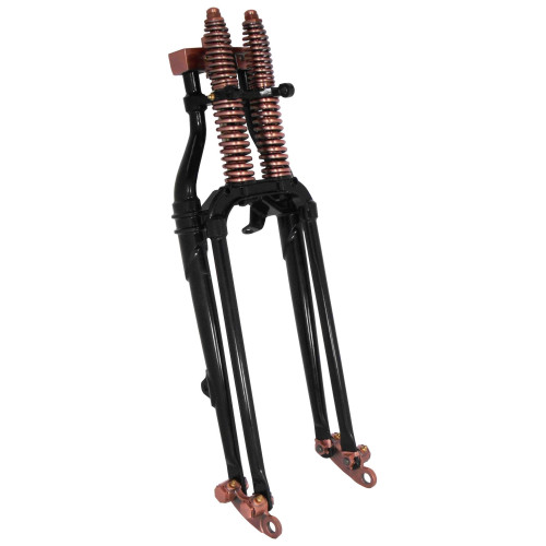 PartzBiz HD: 3461832-Antique Replica Black Copper 28 18” 2 Under Stock Harley Springer Fork Front End PartzBiz HD: 3461832-Antique Replica Black Copper 28 18” 2 Under Stock Harley Springer Fork Front End