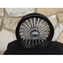 PartzBiz HD 37-521 - Black 18” X 3.5” 48 Fat King Spoke Rear Wheel Rim Harley Touring Softail Bagger PartzBiz HD 37-521 - Black 18” X 3.5” 48 Fat King Spoke Rear Wheel Rim Harley Touring Softail Bagger