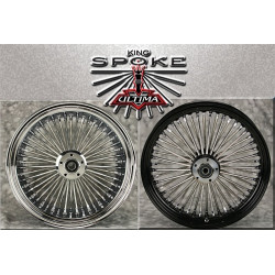 PartzBiz HD 37-530 - Chrome 16 x 3.5 48 Fat King Spoke Rear Wheel Rim Harley Touring Dyna Softail PartzBiz HD 37-530 - Chrome 16 x 3.5 48 Fat King Spoke Rear Wheel Rim Harley Touring Dyna Softail
