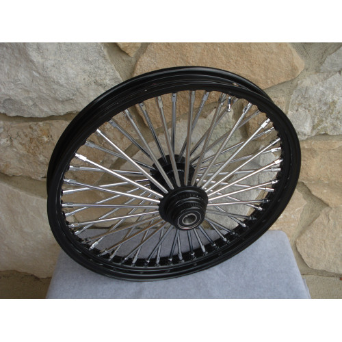 PartzBiz HD: 3442529-48 King Fat Spoke 21 X 2.15 Front Wheel Black Rim Hub Harley Softail Wide Glide PartzBiz HD: 3442529-48 King Fat Spoke 21 X 2.15 Front Wheel Black Rim Hub Harley Softail Wide Glide