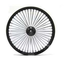 PartzBiz HD 37-540 - Chrome 26” X 3.5” 48 Fat King Spoke Front Wheel Rim Harley Touring Single Disc PartzBiz HD 37-540 - Chrome 26” X 3.5” 48 Fat King Spoke Front Wheel Rim Harley Touring Single Disc