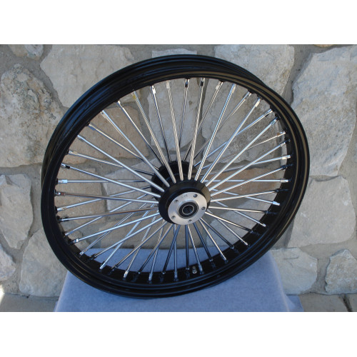PartzBiz HD: 3441762-21 x 3.5 48 Fat King Spoke Front Wheel Black Rim Dual Disc Harley Touring Bagger PartzBiz HD: 3441762-21 x 3.5 48 Fat King Spoke Front Wheel Black Rim Dual Disc Harley Touring Bagger