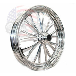 PartzBiz HD 37-622-25mm - Polished Manhattan 21 X 3.5 Billet Front Wheel Rim Harley Touring 08+ NON-ABS PartzBiz HD 37-622-25mm - Polished Manhattan 21 X 3.5 Billet Front Wheel Rim Harley Touring 08+ NON-ABS