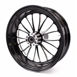PartzBiz HD 37-674 - Ultima Manhattan Black Billet Aluminum 18 5.5 Rear Wheel Harley Chopper Bobber
