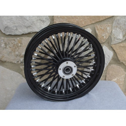 PartzBiz HD 37-720 - Black Out 16” X 3.5” 48 Fat King Spoke Front Wheel Rim Harley Touring Bagger PartzBiz HD 37-720 - Black Out 16” X 3.5” 48 Fat King Spoke Front Wheel Rim Harley Touring Bagger