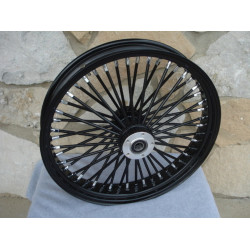 PartzBiz HD 37-724 - 21 x 3.5 48 Fat King Spoke Front Wheel Black Rim Dual Disc Harley Touring 00-07 PartzBiz HD 37-724 - 21 x 3.5 48 Fat King Spoke Front Wheel Black Rim Dual Disc Harley Touring 00-07