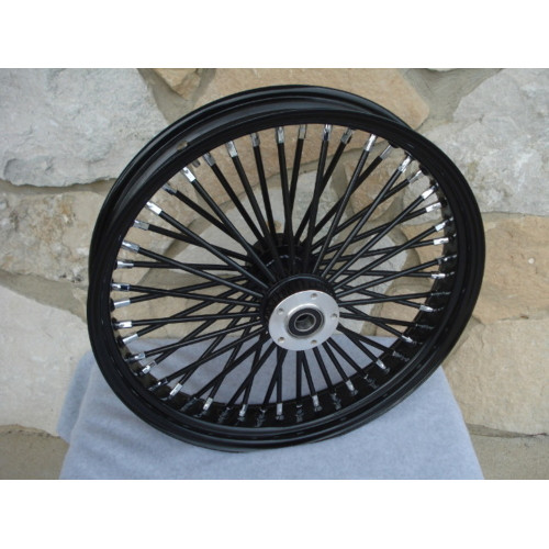PartzBiz HD: 3441764-21 x 3.5 48 Fat King Spoke Front Wheel Black Rim Dual Disc Harley Touring 00-07 PartzBiz HD: 3441764-21 x 3.5 48 Fat King Spoke Front Wheel Black Rim Dual Disc Harley Touring 00-07