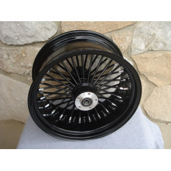 PartzBiz HD 37-730 - 48 King Fat Spoke 18 X 8.5 Rear Wheel Black-Out Rim Harley Softail Chopper PartzBiz HD 37-730 - 48 King Fat Spoke 18 X 8.5 Rear Wheel Black-Out Rim Harley Softail Chopper