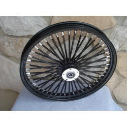 PartzBiz HD 37-733 - 48 King Fat Spoke 21 X 2.15 Front Wheel Black-Out Rim Harley Dual Disc Touring PartzBiz HD 37-733 - 48 King Fat Spoke 21 X 2.15 Front Wheel Black-Out Rim Harley Dual Disc Touring