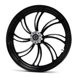 PartzBiz HD 37-822 - Black Vortex 21” 3.5” Billet Mag Front Wheel Rim Harley Custom Single Disc 84-07 PartzBiz HD 37-822 - Black Vortex 21” 3.5” Billet Mag Front Wheel Rim Harley Custom Single Disc 84-07