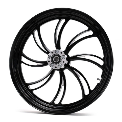 PartzBiz HD: 3444455-Black Vortex 21” 3.5” Billet Mag Front Wheel Rim Harley Custom Single Disc 84-07 PartzBiz HD: 3444455-Black Vortex 21” 3.5” Billet Mag Front Wheel Rim Harley Custom Single Disc 84-07