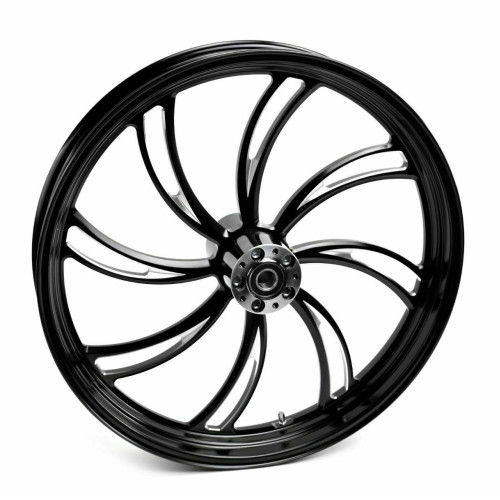 PartzBiz HD: 3446487-Black Vortex 21” 3.5” Billet Front Wheel Rim Harley Touring Custom Dual Disc PartzBiz HD: 3446487-Black Vortex 21” 3.5” Billet Front Wheel Rim Harley Touring Custom Dual Disc