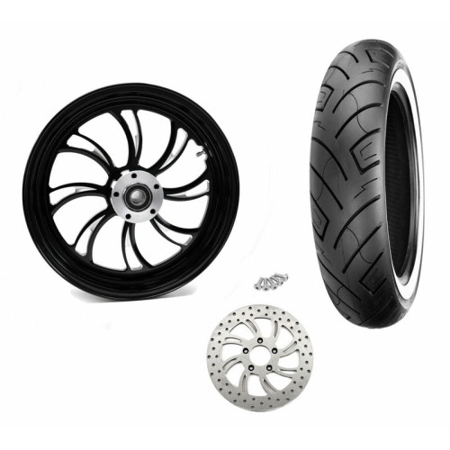 PartzBiz HD: 3479972-Ultima Vortex Black Billet 18 3.5 Rear Wheel Rim WWW Tire Package Harley 84-07 PartzBiz HD: 3479972-Ultima Vortex Black Billet 18 3.5 Rear Wheel Rim WWW Tire Package Harley 84-07