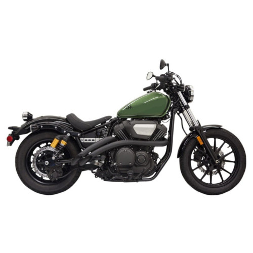PartzBiz HD: 3442978-Bassani Black Radius Street Sweeper Exhaust System Pipes 2013-2017 Yamaha Bolt PartzBiz HD: 3442978-Bassani Black Radius Street Sweeper Exhaust System Pipes 2013-2017 Yamaha Bolt
