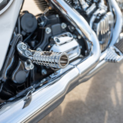 PartzBiz HD 400-037 - Arlen Ness SpeedLiner Footpeg Male Chrome Knurled Pair Driver Harley Softail 18+ PartzBiz HD 400-037 - Arlen Ness SpeedLiner Footpeg Male Chrome Knurled Pair Driver Harley Softail 18+