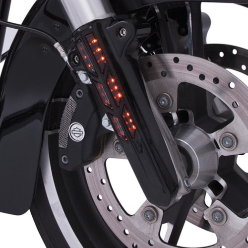 PartzBiz HD: 3448871-Ciro Chrome Forkini Front Fork Lower Leg Covers Slider Amber LED Harley Touring PartzBiz HD: 3448871-Ciro Chrome Forkini Front Fork Lower Leg Covers Slider Amber LED Harley Touring