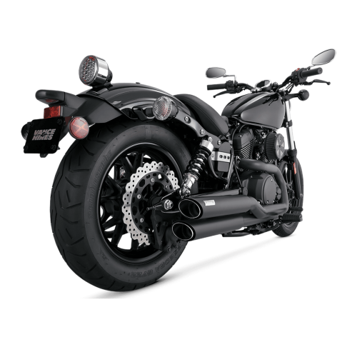 PartzBiz HD: 3452288-New Vance & Hines Black Twin Slash Staggered Exhaust Pipes 2013-2017 Yamaha Bolt PartzBiz HD: 3452288-New Vance & Hines Black Twin Slash Staggered Exhaust Pipes 2013-2017 Yamaha Bolt