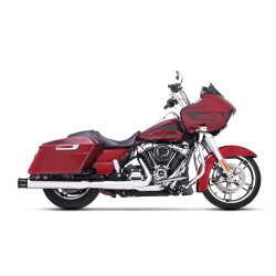 PartzBiz HD 500-0102C - Rinehart Racing 4” Slip-On Chrome Tips Mufflers Exhaust 1995-2016 Harley Touring