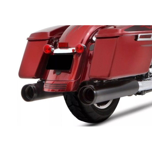PartzBiz HD: 3474893-Rinehart Racing 4.5” Black Tip Exhaust Mufflers Slip On Harley Touring 95-16