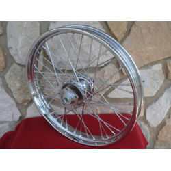 PartzBiz HD 51637 - 21 x 2.15 Front Chrome 40 Spoke Wheel Rim Dual Disc 80-83 Wide Glide FXWG Harley PartzBiz HD 51637 - 21 x 2.15 Front Chrome 40 Spoke Wheel Rim Dual Disc 80-83 Wide Glide FXWG Harley