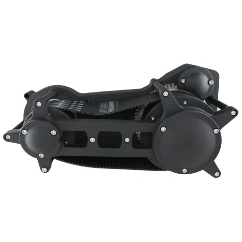 PartzBiz HD: 3444416-Black Ultima 3.35” Open Drag Race Style Belt Drive Harley Primary Harley Softail