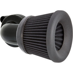 PartzBiz HD 600-028 - Arlen Ness Velocity 90° Air Cleaner Kit Black Harley Touring Softail 17+ M-Eight