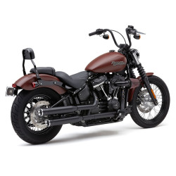 PartzBiz HD 6057B - Cobra 3” RPT Slip-On Black Mufflers Exhaust Pipes 18-20 Harley Softail M8 6057B