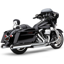 PartzBiz HD 6215 - Cobra Chrome Power Flo 4.5” Mega Slip On Mufflers Exhaust Pipes Harley Touring PartzBiz HD 6215 - Cobra Chrome Power Flo 4.5” Mega Slip On Mufflers Exhaust Pipes Harley Touring