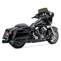 PartzBiz HD 6290RB - Cobra 4.5” Neighbor Haters Slip-On Black Muffler Exhaust 1995-16 Harley Touring
