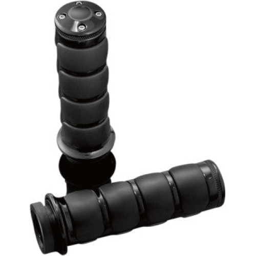 PartzBiz HD: 3450255-Kuryakyn Black Rubber Soft ISO Cable Throttle Hand Grips Traditional Harley 6320