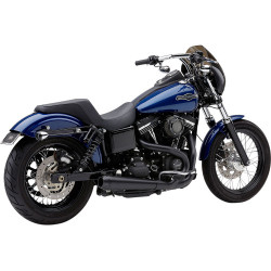 PartzBiz HD 6476B - Black Cobra El Diablo 2 into 1 2-1 Full Exhaust Pipe Header 06-2011 Harley Dyna