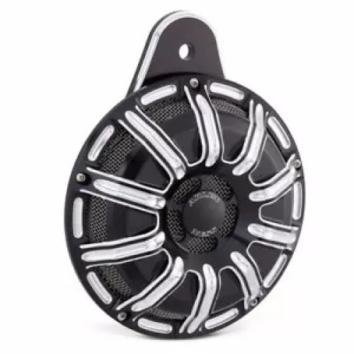 PartzBiz HD: 3442771-Arlen Ness Contrast Cut Black 10 Gauge Billet Horn Cover Upgrade Harley 95-2019 PartzBiz HD: 3442771-Arlen Ness Contrast Cut Black 10 Gauge Billet Horn Cover Upgrade Harley 95-2019